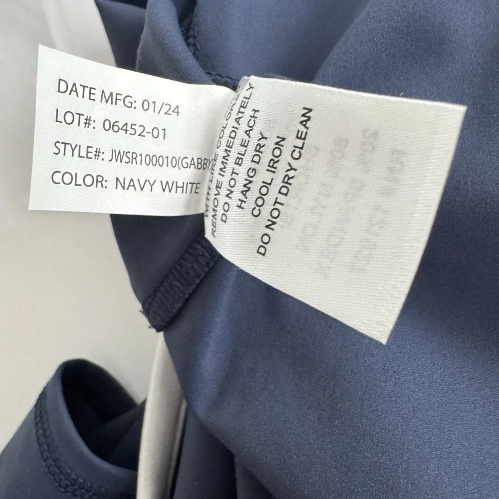 Johnnie-O Womens Gabby Performance Skirt Skort Navy White SZ L 124th U.S Open NW